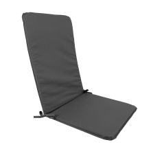Seat/back cushion OHIO-2 waterproof, 50x120xH2,5cm, dark grey