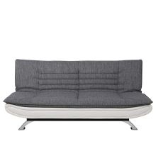 Диван-кровать FAITH 196x98xH91см, материал покрытия: ткань/кожзаменитель, цвет: серый/белый, ножки: металл, цвет: хром