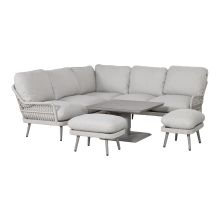 Garden furniture set MARENDA 4-parts, grey/beige