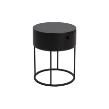 Bedside table POLO D40xH51cm, black