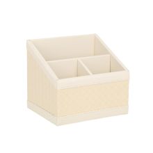 Pen holder WILMA 15.5x12.5x13.5cm, cream