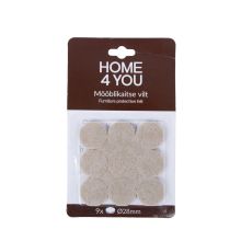 Furniture protective felt pads D28mm, 9pcs, beige