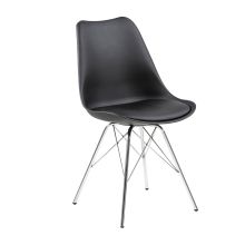 Стул ERIS, черный ПУ, хром