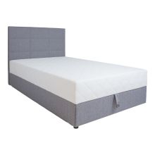Continental bed LEIKO 120x200cm, grey