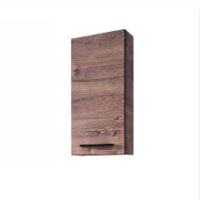Augšējais vannas istabas skapis 374, 30x20xH70cm, tumšs ozols/melns