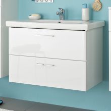 Washbasin cabinet with washbasin 316, 83x45xH55cm, white gloss