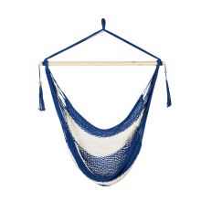 Šūpuļkrēsls CARINA zilā un baltā svītrainām