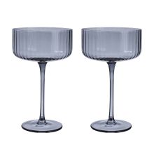 Wine goblet DOLCE 2pcs H17cm, grey