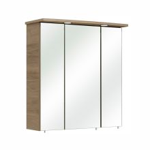 Spoguļstikla skapis ar LED apgaismojumu 37-I, 65x20xH72cm, ozols San Remo