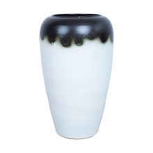 Ceramic vase TITAN STONE H60cm, brown/white