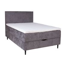 Kontinentālā gulta LAARA 120x200cm, grafīta krāsā