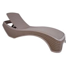 Deck chair NEWPORT greyish beige plastic