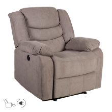 Recliner armchair CYRUS with electric mechanism, taupe