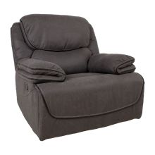Recliner armchair GORDY with manual mechanism, grey