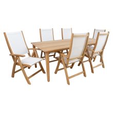 Dining set MALDIVE table, 6 foldable chairs