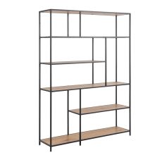 Grāmatu plaukts SEAFORD 135x35xH185cm, ozols