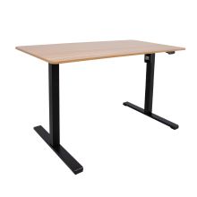 Rakstāmgalds ERGO OPTIMAL ar 1 motoru 140x70xH71-116cm, hikorijs/melns