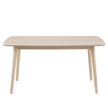 Ēdamistabas galds NAGANO 150x80xH75,5cm, galda virsa: koka / ozola finierskaida, kājiņas: koka masīvs