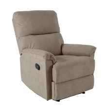 Recliner armchair GUSTAV with manual mechanism, dark beige