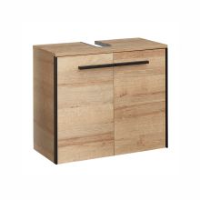 Washbasin cabinet 395, 60x33xH53cm, oak/black