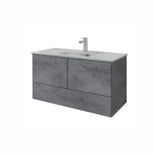 Izlietnes skapītis un stikla izlietne 945 tumši pelēks, 96x44xH51cm