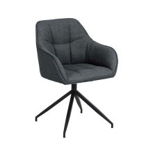 Chair BRENDA with armrest, grey