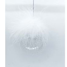 Ziemassvētku rotājums JOY FLUFFY D8cm, stikls