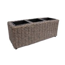 Puķu kaste WICKER 48x18xH18cm, tumši brūna