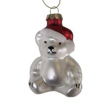 Christmas ornament JOY BEAR 8cm, glass