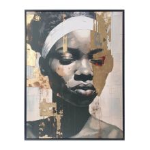 Wall art WALLY 60x80cm, woman in gold 1