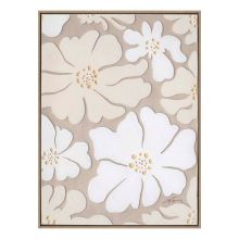 Glezna ar rāmi 60x80cm, smilškrāsas ziedi