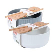 Миска POLO D22,5xH10см, 2,7л, 2 аксессуара, микс