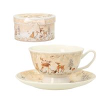 Cup/saucer MIA DEER 180ml in gift box