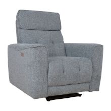 Recliner armchair BOSCO with electric mechanism, bluish grey
