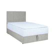 Continental bed LEVI 90x200cm, with mattress, dark beige