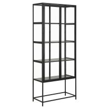 Display cabinet SEAFORD 77x35xH185,6cm, black