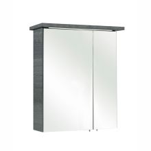Spoguļstikla skapis ar LED apgaismojumu 84-I, 60x20xH72cm, pelēks