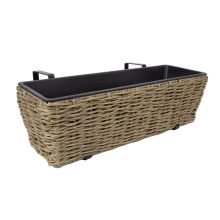 Puķu kaste balkonam WICKER 60x19xH18cm, bēša