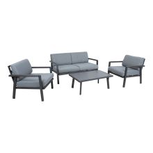 Garden furniture set DELGADO table, sofa and 2 chairs