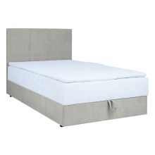 Continental bed LEVI 120x200cm, with mattress, dark beige
