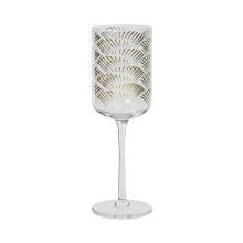 Wine goblet NOVA H22cm, golden pattern