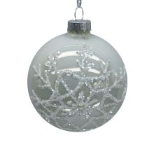 Christmas ornament JOY SNOWFLAKE D8cm, glass