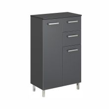 Vannas istabas skapis 311, 60x33xH100,5cm, antracīta spīduma