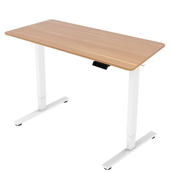 Desk ERGO FIT with 1 motor 120x60xH71,5-116cm, oak/white