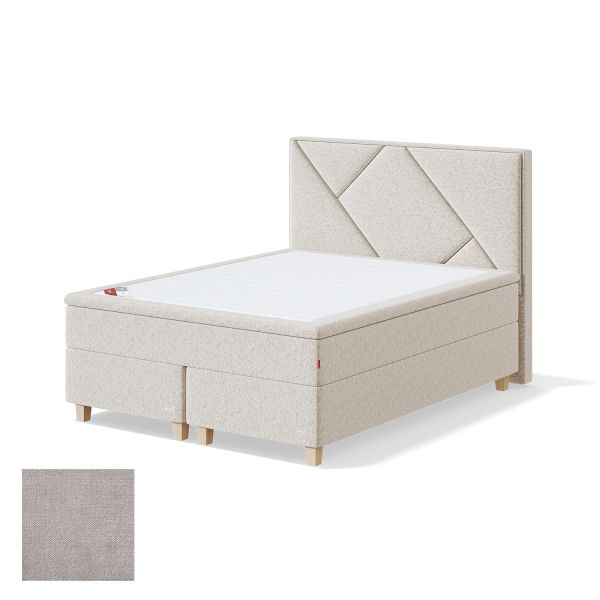 Continental bed RED CONTINENTAL CLIFF 160x200cm, medium, light grey