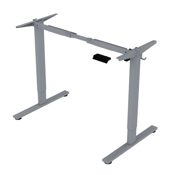 Table leg ERGO FIT with 1 motor, silver grey