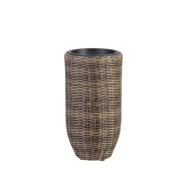 Plant holder WICKER D28xH59cm, dark brown
