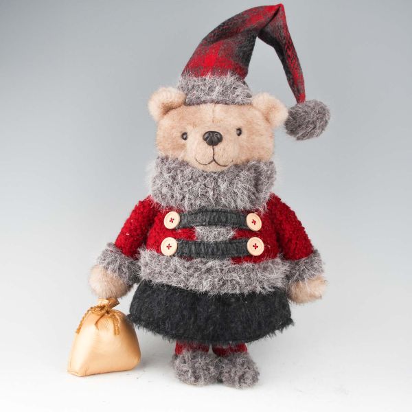 Decoration FAB NORA H78cm, Christmas bear girl