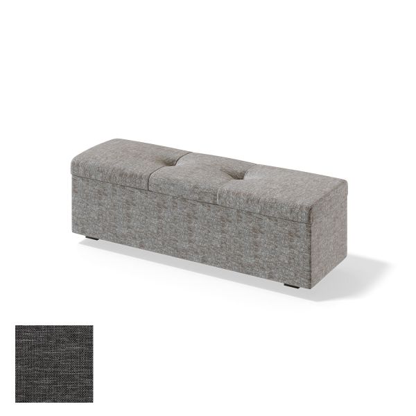 Storage box for continental bed RED/BLACK ULVASEN MANGO 150cm, dark grey