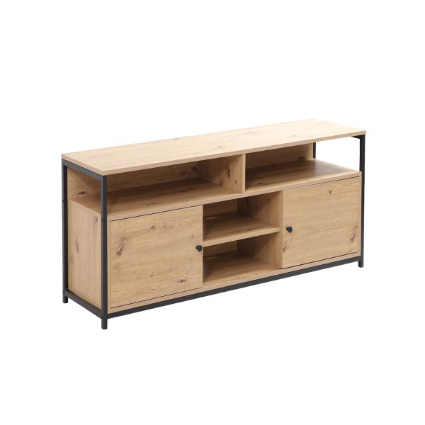 TV galds STUDY 120x40xH54cm, ozols/melns